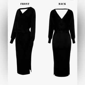 bodycon dress in black 

MIDI